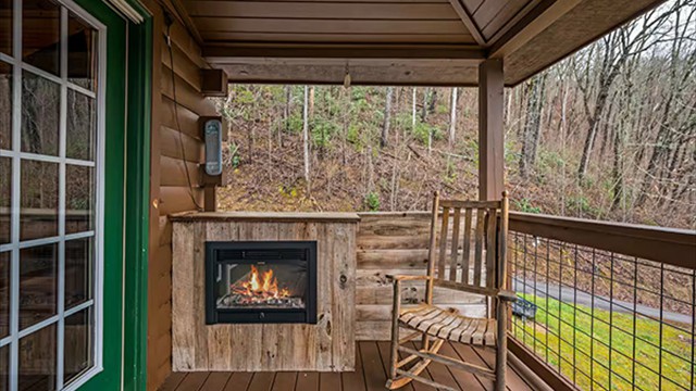outdoor fireplace