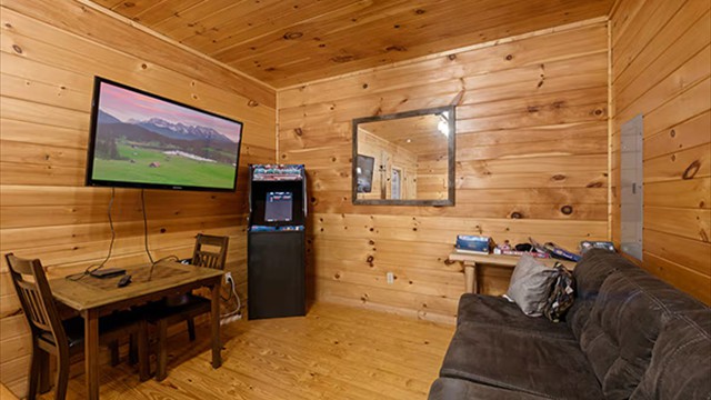 gameroom in the basement