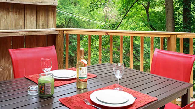 outdoor seating area