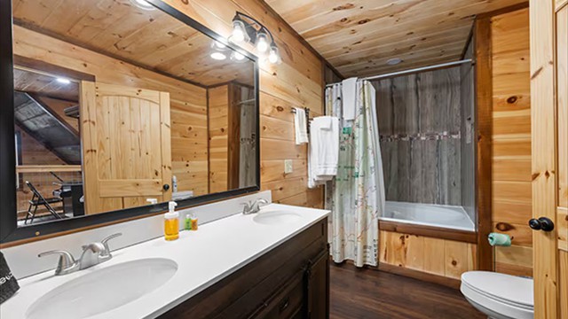sink and shower area