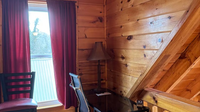 desk in the loft