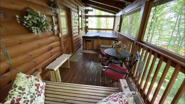 deck with seating