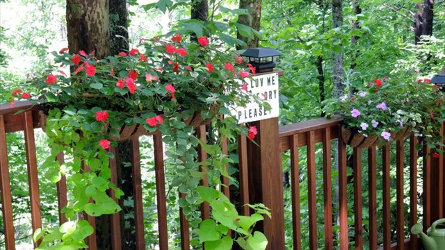 Railing with flowers