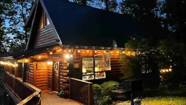 Front view at night