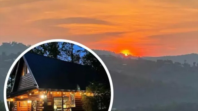 Front view and sunset
